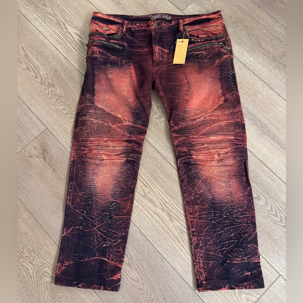Robin's Jean Men's Fiery Red Straight Jeans